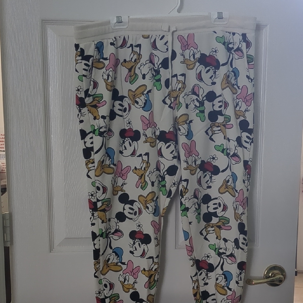 Disney Mickey and Friends White Pajama Pants